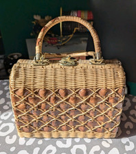 1950s Straw Wicker Bag