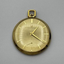 GIRARD PERREGAUX POCKET WATCH TASCHENUHR 39MM 18K 750 GOLD TOP HANDAUFZUG