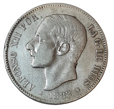 SPANIEN ESPANA 5 PESETAS 1882