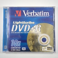 1x Verbatim Lightscribe DVD+R 4,7GB 16x Rohling - Neu, Hülle beschädigt