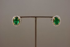 Emerald Diamond Stud Earrings