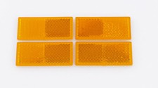 4 x Rückstrahler Reflektor gelb 82 x 36mm selbstklebend Anhänger Seitenstrahler