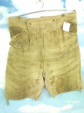 orig. Säckler Handarbeit dickes Hirschleder verspeckte kurze Lederhose Gr.54/56