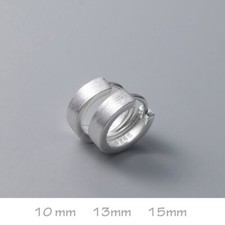 Damen Creolen 925 Sterling Silber gebürstet – Klapp Ohrringe 10–15 mm