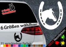 Hufeisen mit Pferd Aufkleber