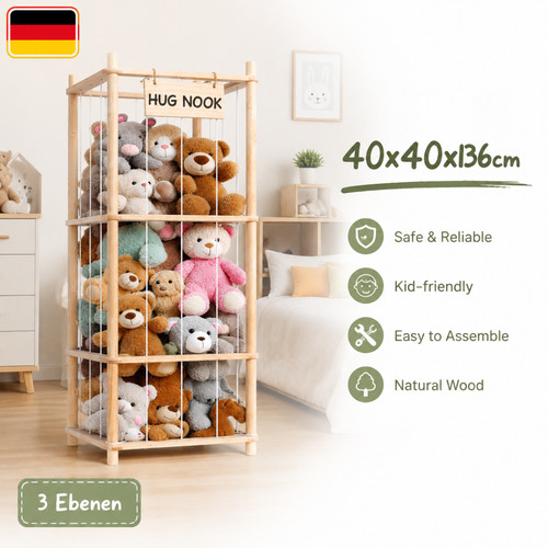 Holz 136cm aufbewahrungsregal - 136cm,