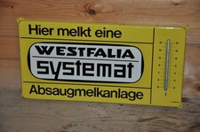 Altes Blechschild/Reklameschild Landwirtschaft,Westfalia Absaugmelkanlage,Kühe