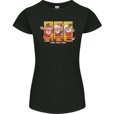 Tanzende Santa Lustige Weihnachten Tanz Weihnachten Damen Petite Schnitt T-Shirt