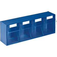 Lockweiler Klarsichtmagazin Aufbewahrungsbox blau 4x Kunststoff B600xT168xH207mm