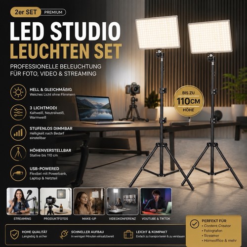 Led videoleuchten set - videoleuchten, 2