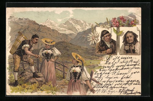 Lithographie männer und - männer,