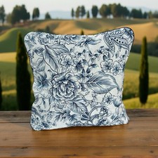 BASSETTI Kissenhülle 40x40 CAPODIMONTE B1 Blau KEDER DEKO Kissen Hülle Bezug NEU