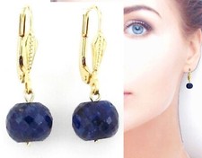 Saphir Edelstein 9mm Ohrringe