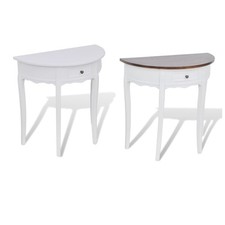 Halbrund Konsolentisch mit Schublade Flurtisch Beistelltisch Sideboard Sofatish