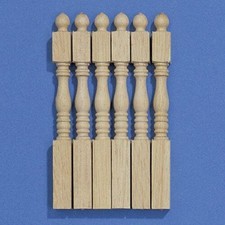 6 Treppenpfosten, natur, Holz