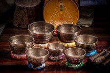 Tibetan singing bowl - singing, set