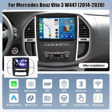 4+64G Android 14 Autoradio Carplay RDS GPS Navi Für Mercedes Vito W447 2014-2023