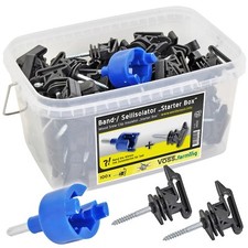 100x Isolatorbox Weidezaunband Seilisolatoren Isolator Weidezaunisolator Band