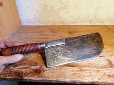 altes französisches Fleischermesser  Fleischerbeil Metzger Beil