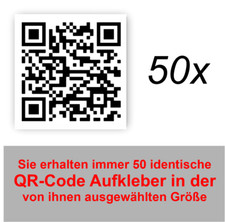 50 X QR Code Homepage URL Instagram YouTube Aufkleber Auto Sticker