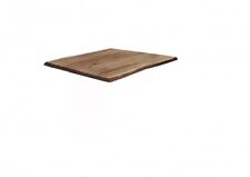 Baumkante Tischplatte Akazie 90 x 90 cm Natur mit Bohrungen B-WARE 42083