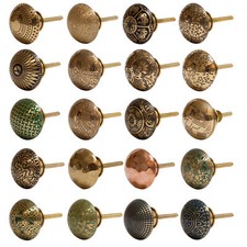 6 X  Set Möbelknopf Messing