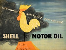 Werbeplakate Shell Motoröl