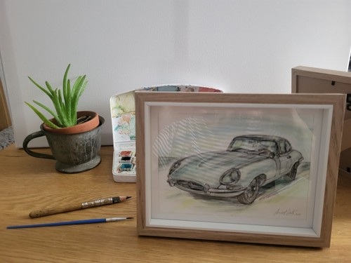 Original aquarellbild mit - original,