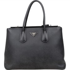 Prada black saffiano - prada, leather