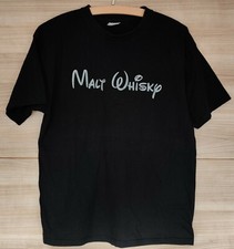 Malt Whisky T-Shirt schwarz Walt Disney Funshirt Macallan Ardbeg Talisker Oban