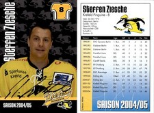 Steffen Ziesche Autogramm AK Autogrammkarte Eishockey Krefeld Pinguine 2004-05
