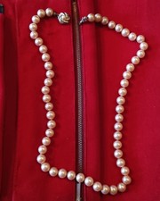 Vintage Damen Perlen Halskette Kette Perlex 835 Collier Perle 8mm  Länge 48cm