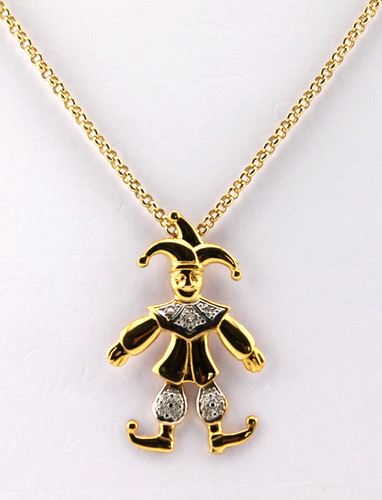 Harlekin anhänger gold - anhänger, 585