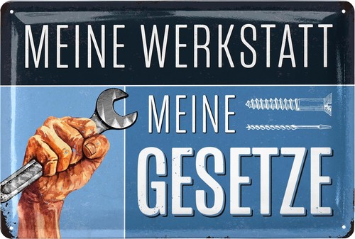 Retro blechschild meine - blechschild,