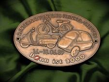 Altes Heinkel Badge Pakette 1989 Meeting Bonn Tourist Kabine Trojan Plaque #024