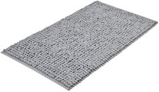 Kleine Wolke Bad Matte Vorleger Teppich BRAVA Baumwolle silbergrau 70x120cm