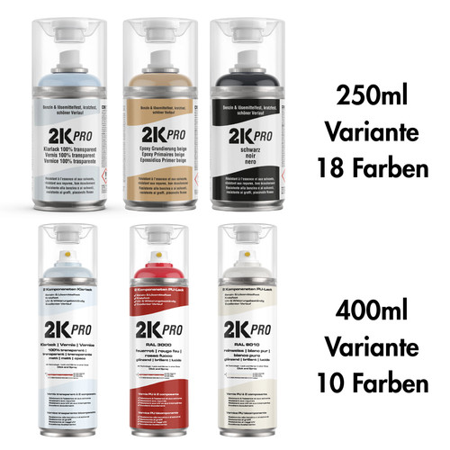 Spraydose 400ml 250ml - 2k, 2