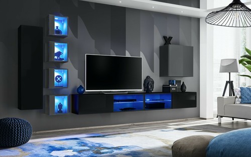 Wohnwand dalia schrankwand led - wohnwand,