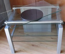 PHONO TV-RACK MIT DREHBARER GLASPLATTE