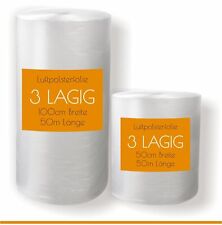 Luftpolsterfolie 3 lagig 100cm x 50m 3-lagig Noppenfolie Verpackungsfolie Rolle