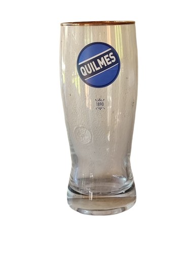 Glas bier quilmes retro logo - bier,
