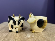 Spring Heads Kuh und Huhn Keramik Eierbecher