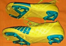 PUMA - Typ "EVO-Speed5" Fußballschuhe mit Spikes Gr. 35 gelb/türkis, gebraucht