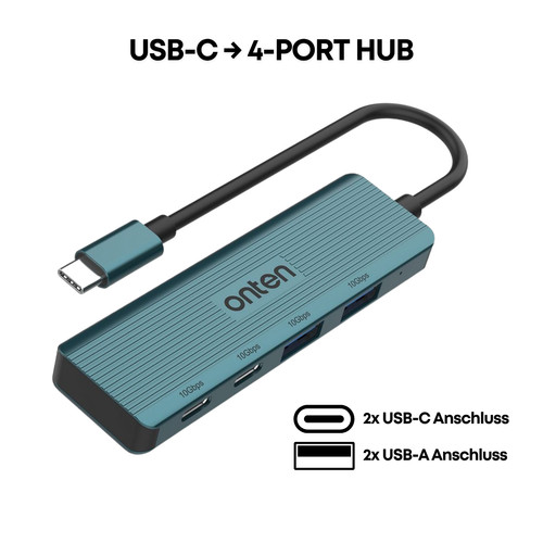 4in1 usb hub 2x - c,