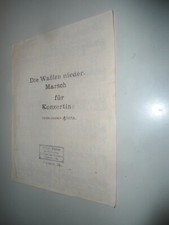 Noten für Konzertina, Marsch,Die Waffen nieder, Arthur Werner