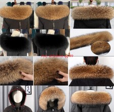 2026 Echtpelz Echtfell Pelzkragen Natur Waschbär Kragen Pelzkragen für Mantel