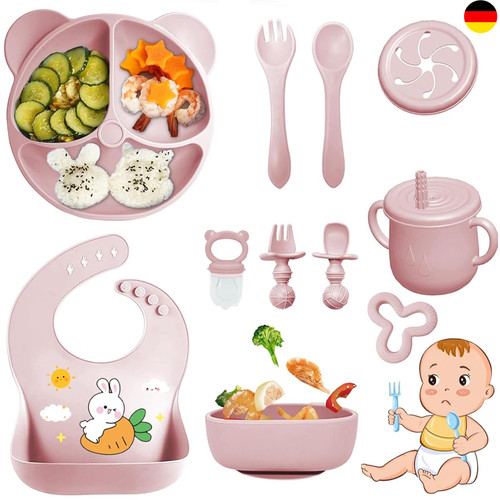 11er silikon baby geschirrset - baby,