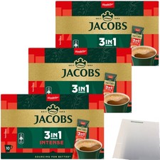 Jacobs 3in1 Löslicher Kaffee-Sticks Intense 30er 3x111g Packung usy Block