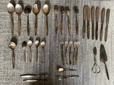 WMF-Besteck, 30 Teile, SILBER-AUFLAGE 90 Patent 90-45, -1,-2,-2,5,-18, Art Deko