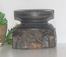 Antik Holz Landwirtschaft Samen Halter Bijni Original Alt Fein Handgeschnitzt 17